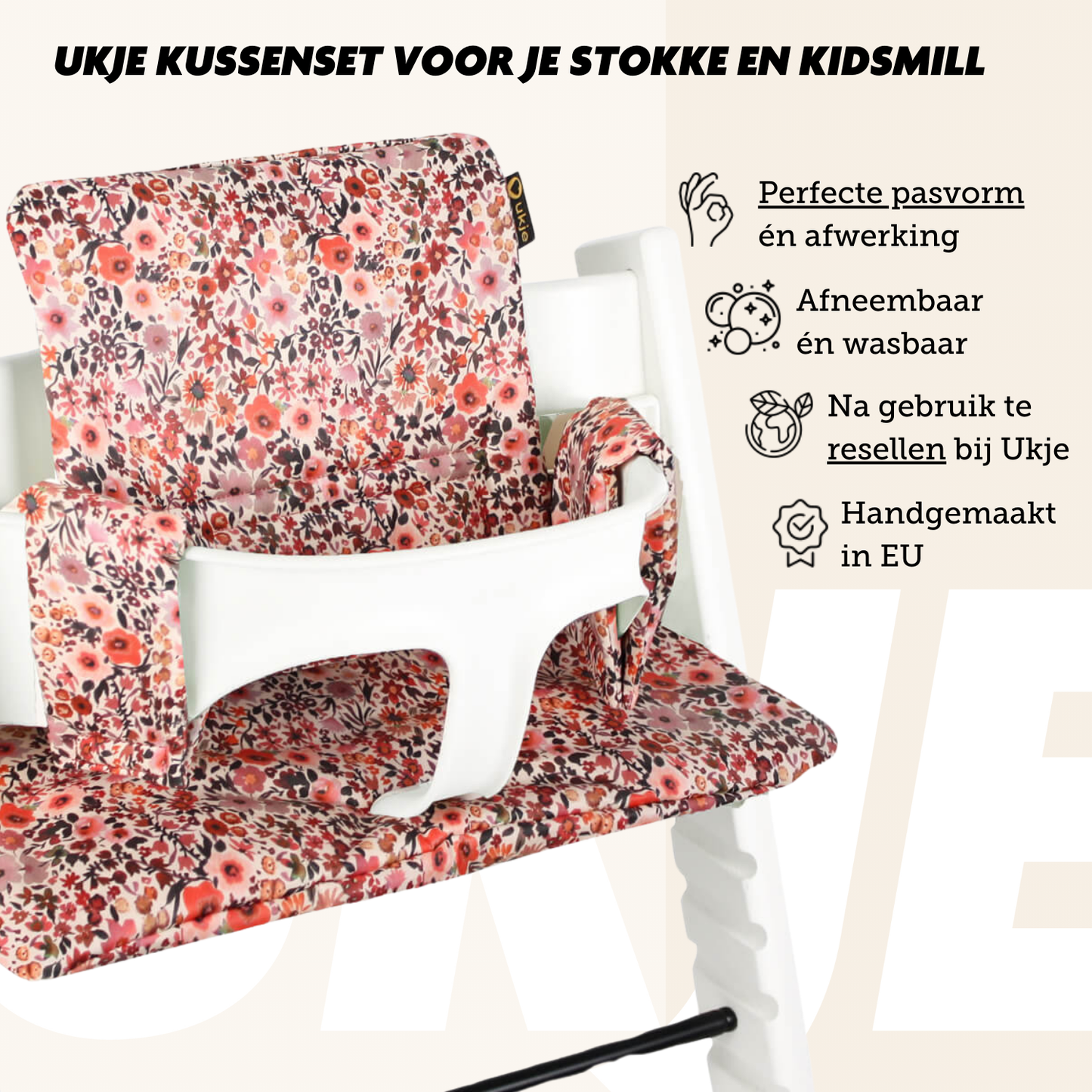 Kussenset | Roze Bloemen | Geplastificeerd | Pre-order 30 nov
