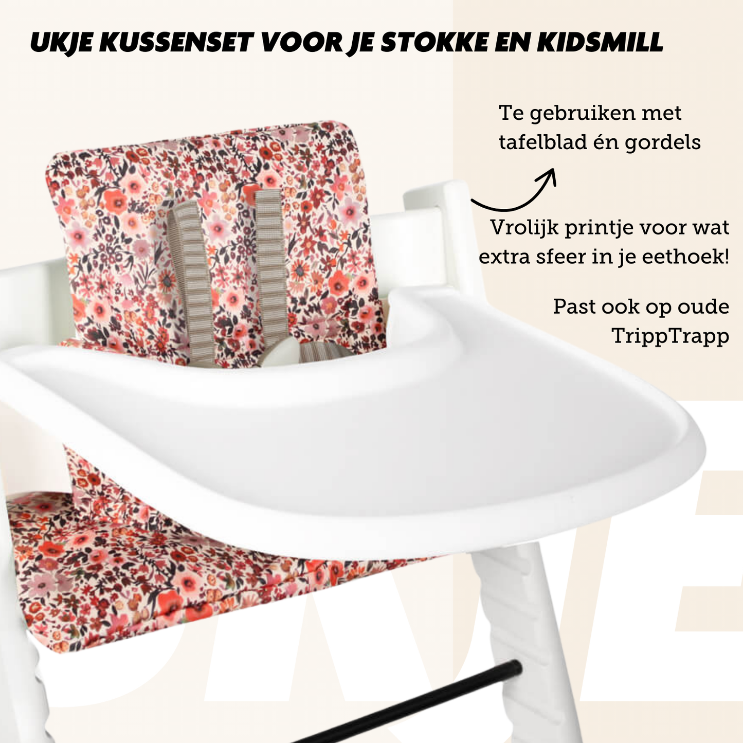 Kussenset | Roze Bloemen | Geplastificeerd | Pre-order 30 nov
