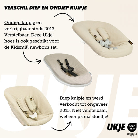 Newborn hoes | Voor newbornset met diep kuipje | Teddy lichtbeige