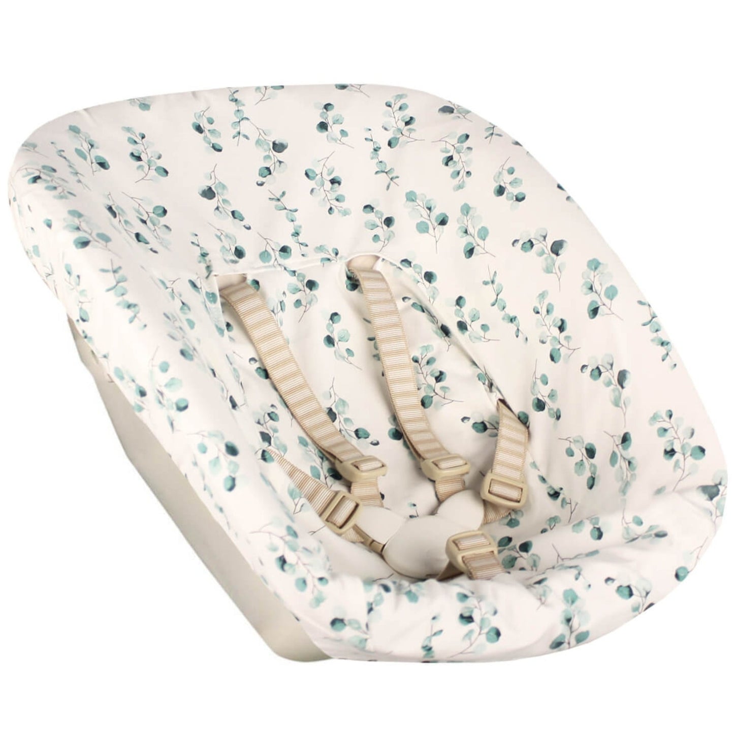 Newbornhoes oude model Stokke TrippTrapp wit eucalyptus