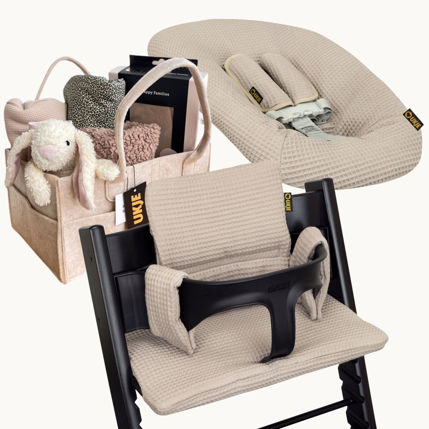 Pakketdeal | Taupe wafel + commodemand