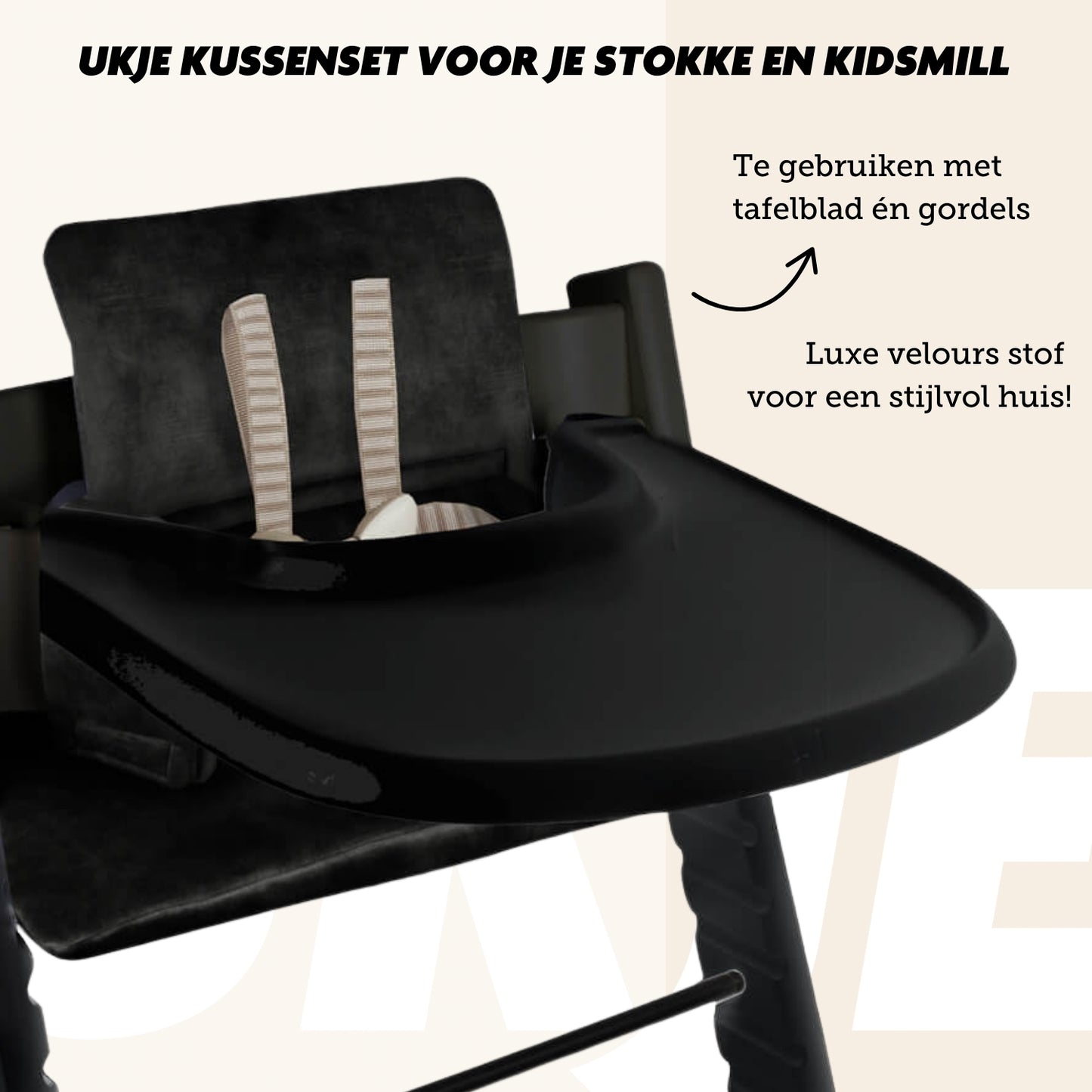 Luxury Tripp Trapp Kussen | Mosterd velvet | Pre-order 30 nov