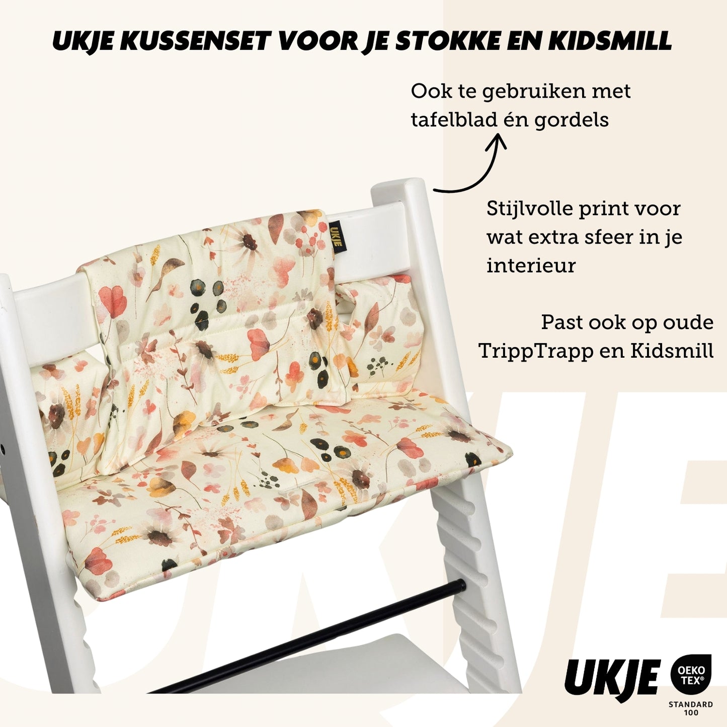 Tripp Trapp Kussen | Wilde Bloemen | Geplastificeerd