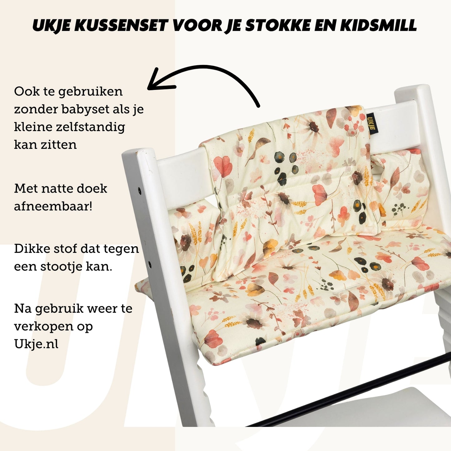 Tripp Trapp Kussen | Wilde Bloemen | Geplastificeerd