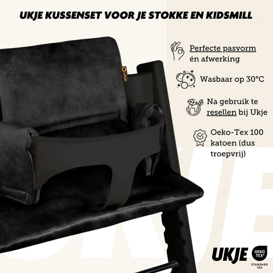 Luxury TripTrap Kussen | Zwart Velvet