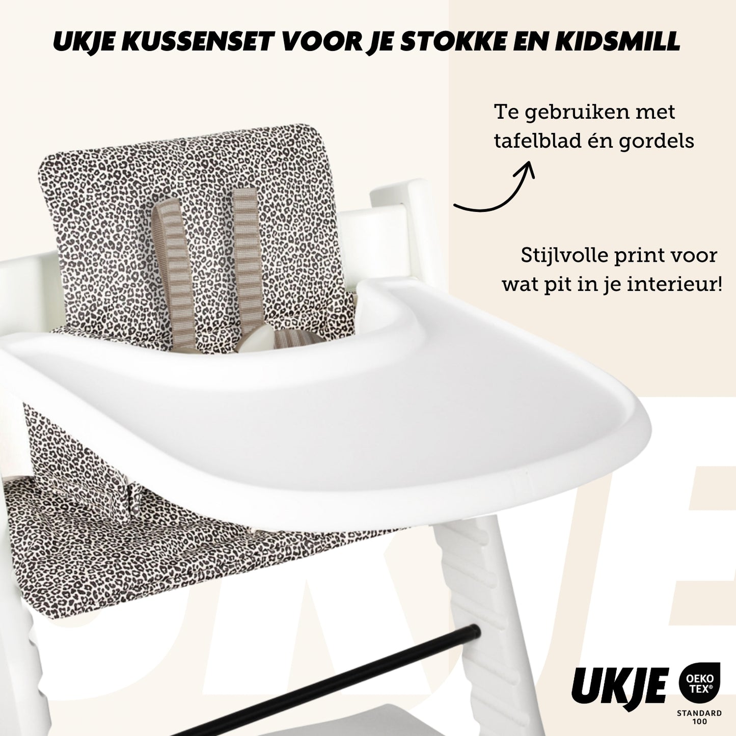 Tripp Trapp Kussen | Zand luipaard | Geplastificeerd