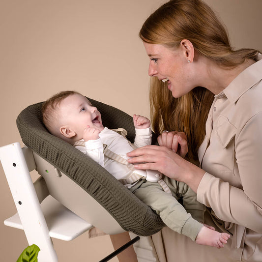Stokke Newborn hoes | Voor newbornset met diep kuipje | Groen wafel | Pre-order 4 dec
