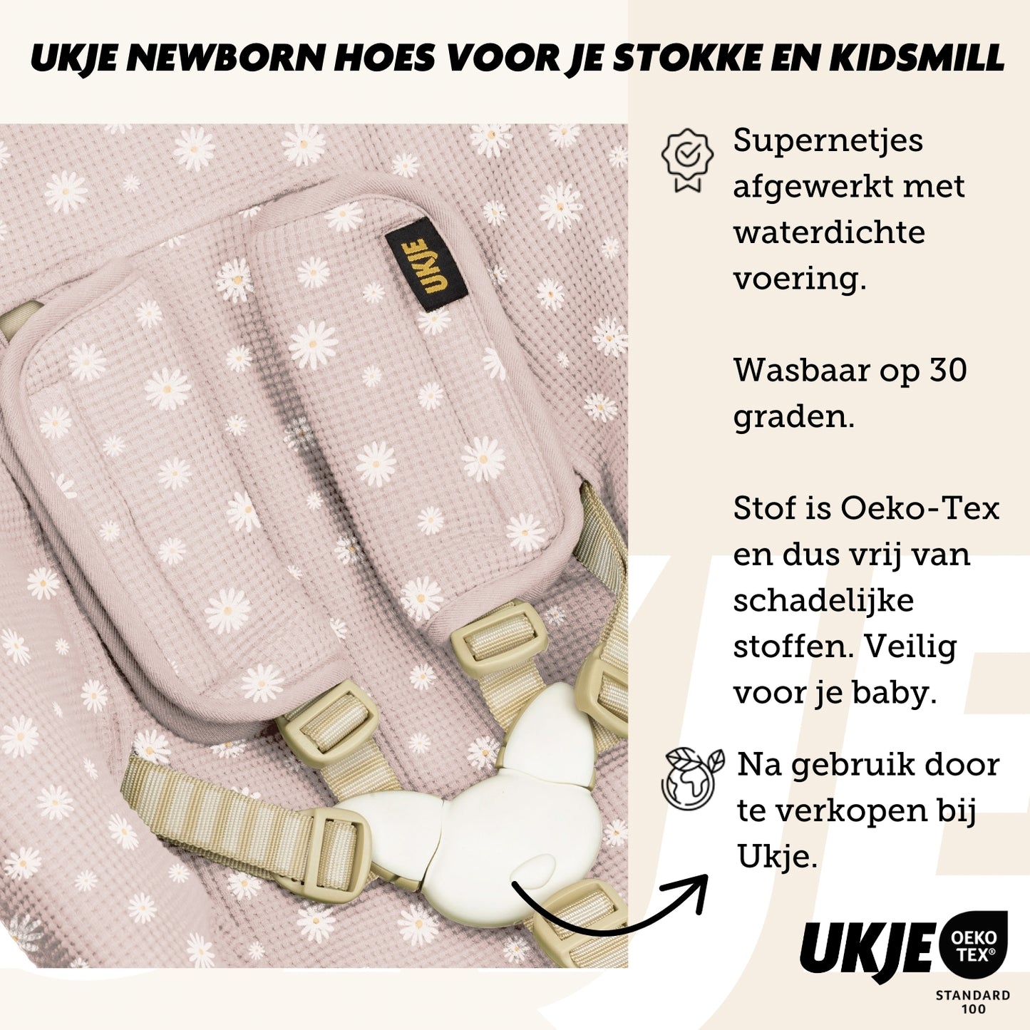 Newborn hoes voor diep kuipje | Waterdichte voering | Daisy
