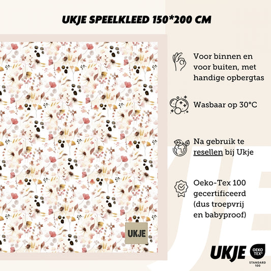 Speelkleed bloemen 150*200 cm