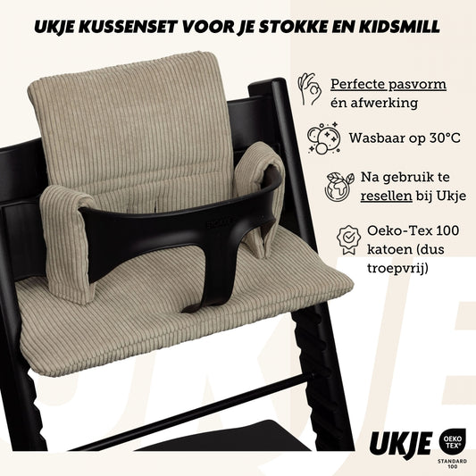 Tripp Trapp Kussen | Taupe Rib