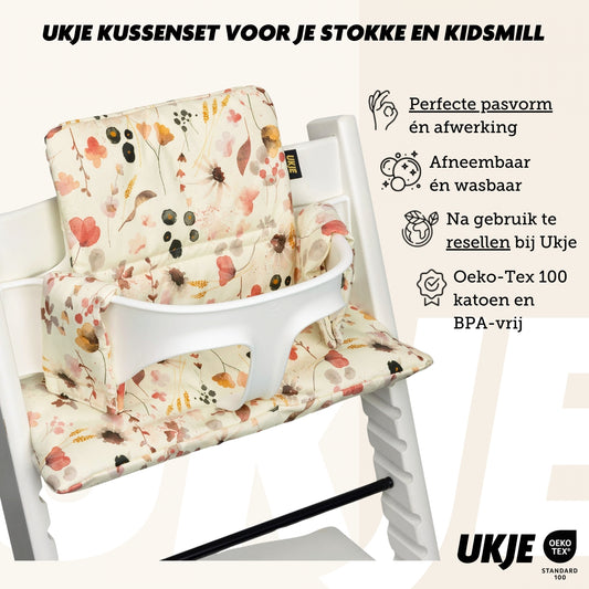 Tripp Trapp Kussen | Wilde Bloemen | Geplastificeerd