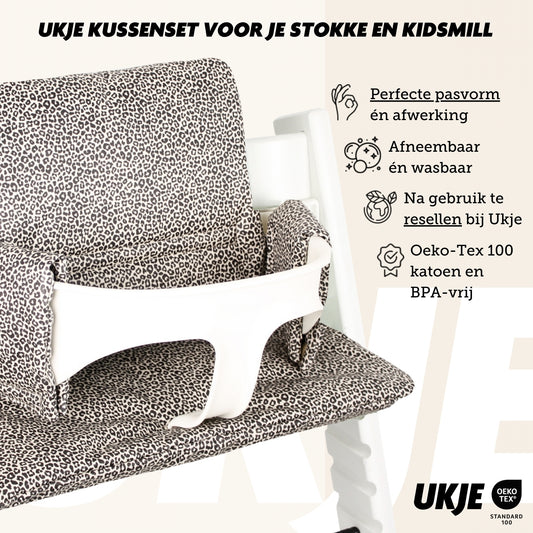 Tripp Trapp Kussen | Zand luipaard | Geplastificeerd