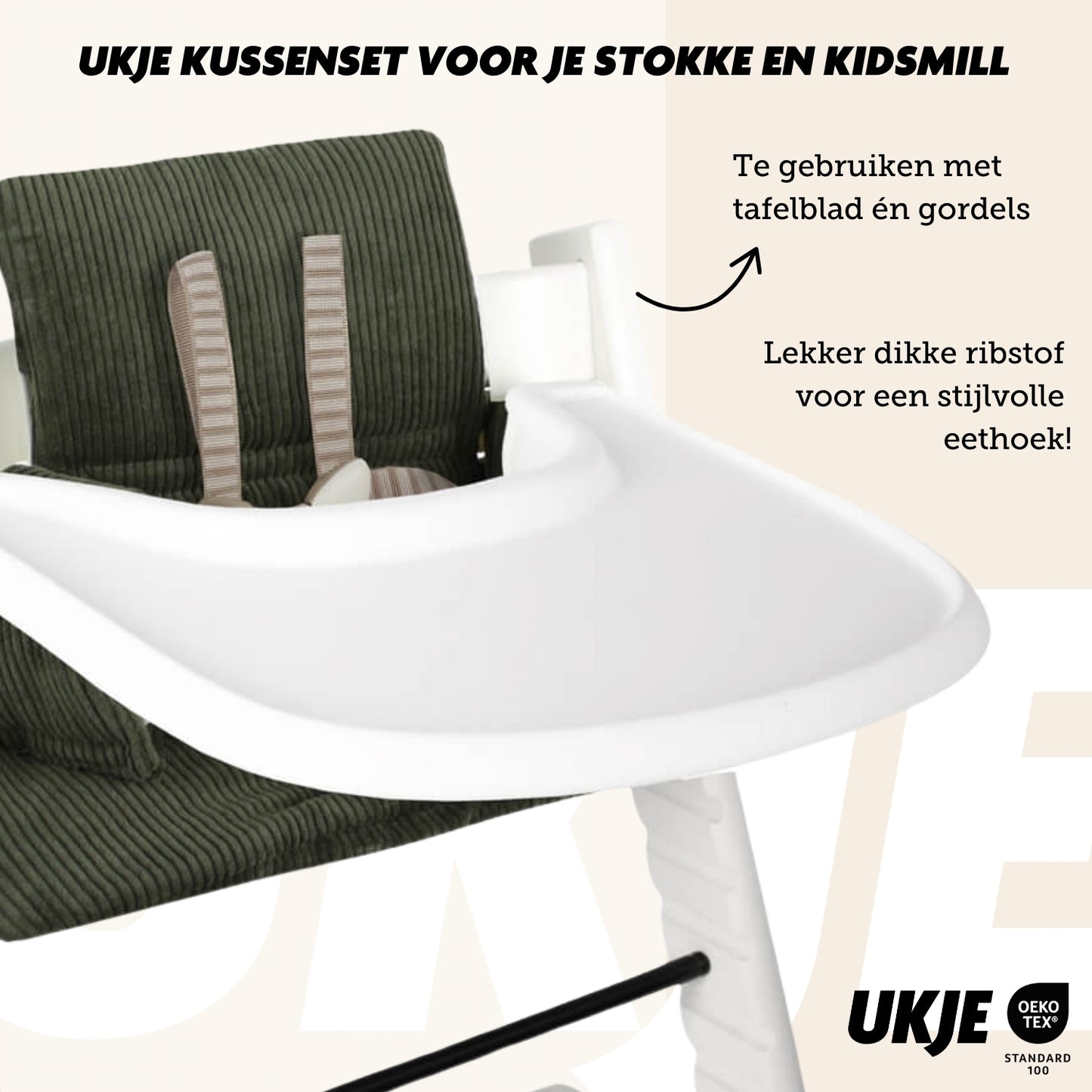 Tripp Trapp Kussen | Groen rib
