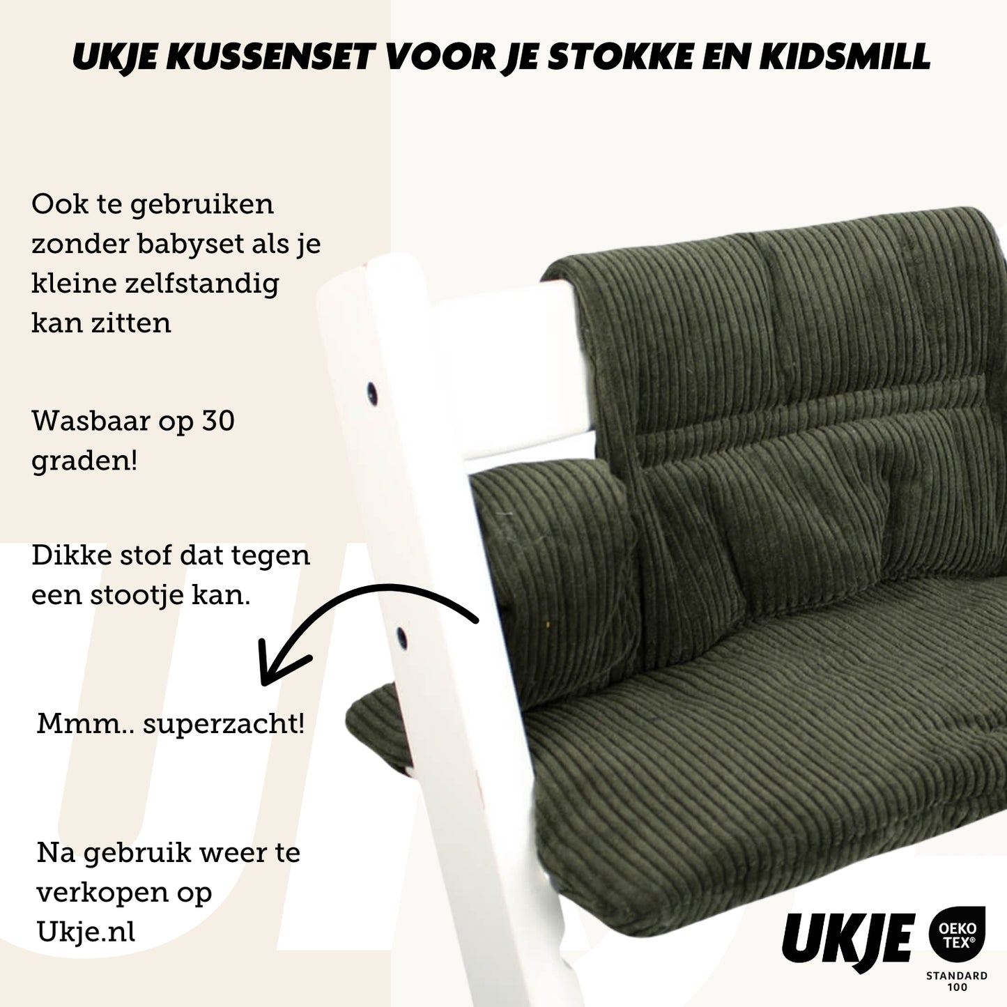 Tripp Trapp Kussen | Groen rib