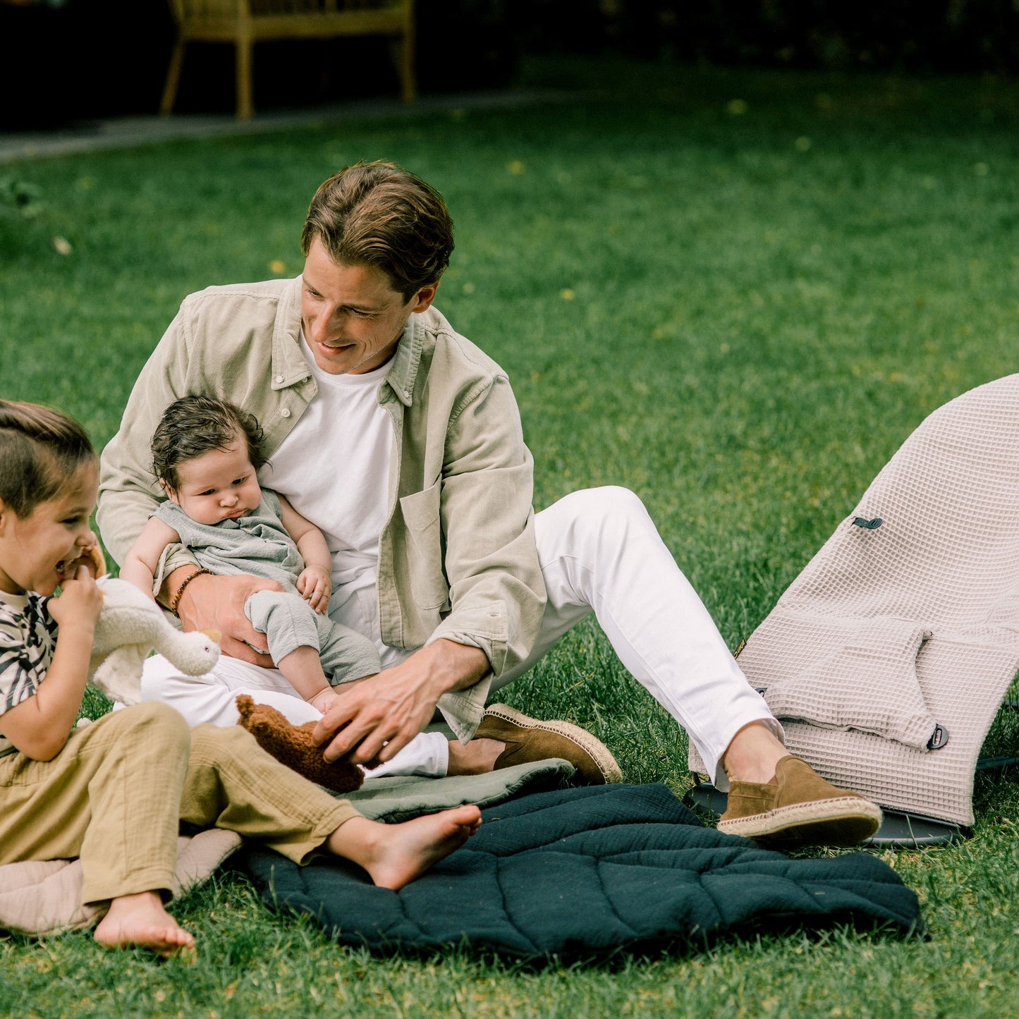 BabyBjörn overtrek hoes | Roze wafelstof