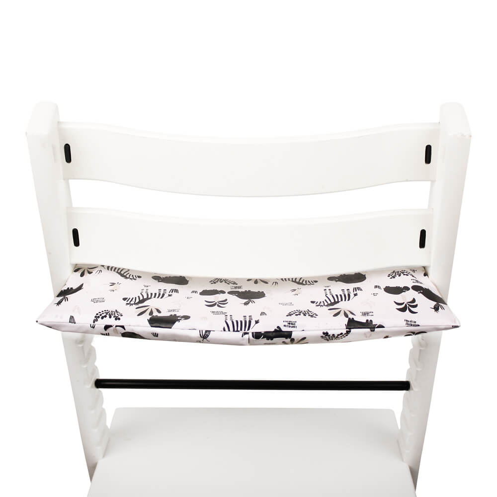 Tripp Trapp Zitkussen | Wit Zebra | Geplastificeerd
