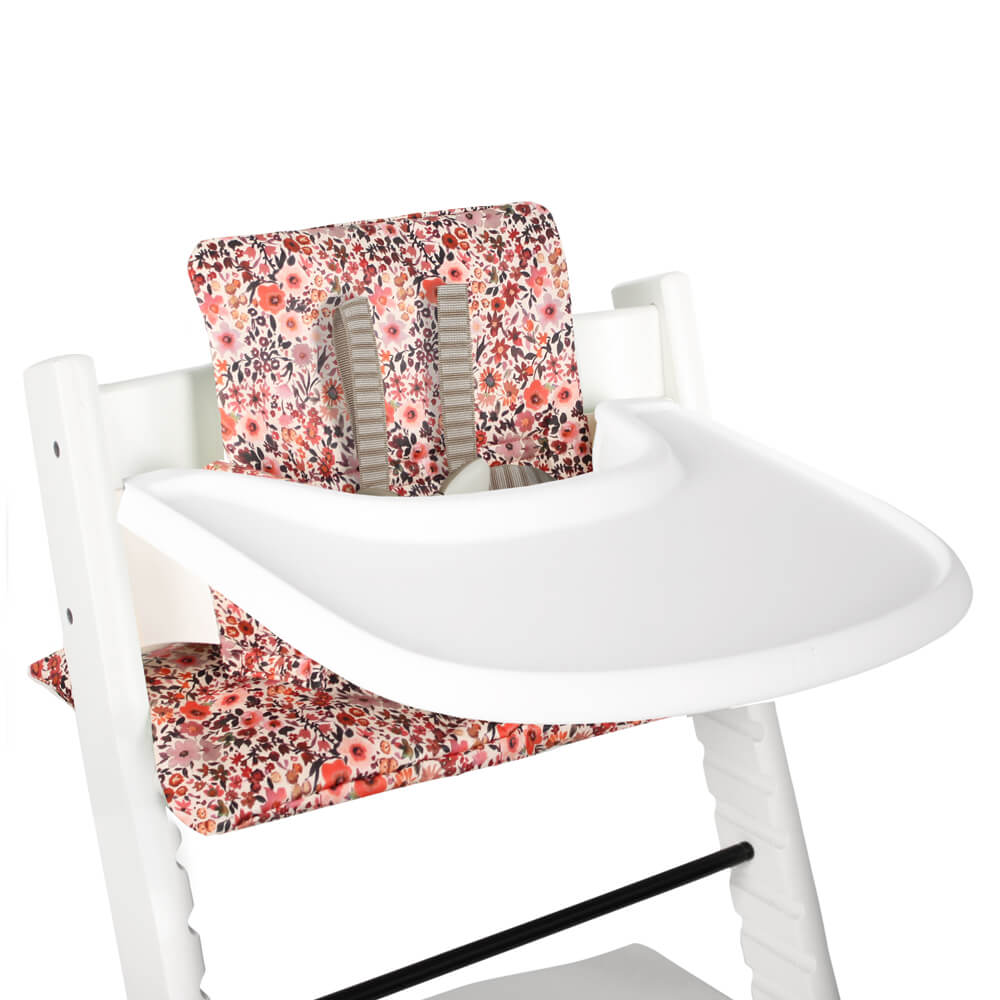 Tripp Trapp Kussen | Roze Bloemen | Geplastificeerd