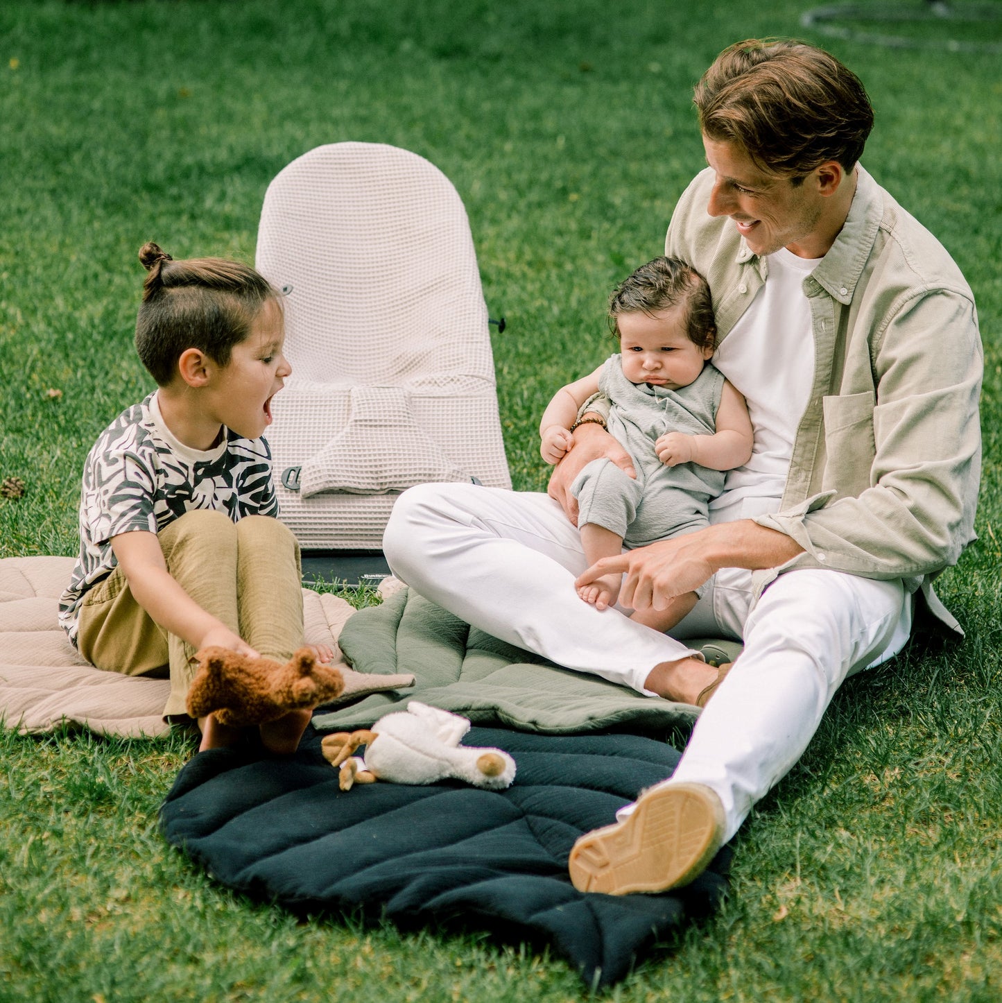 BabyBjörn overtrek hoes | Roze wafelstof