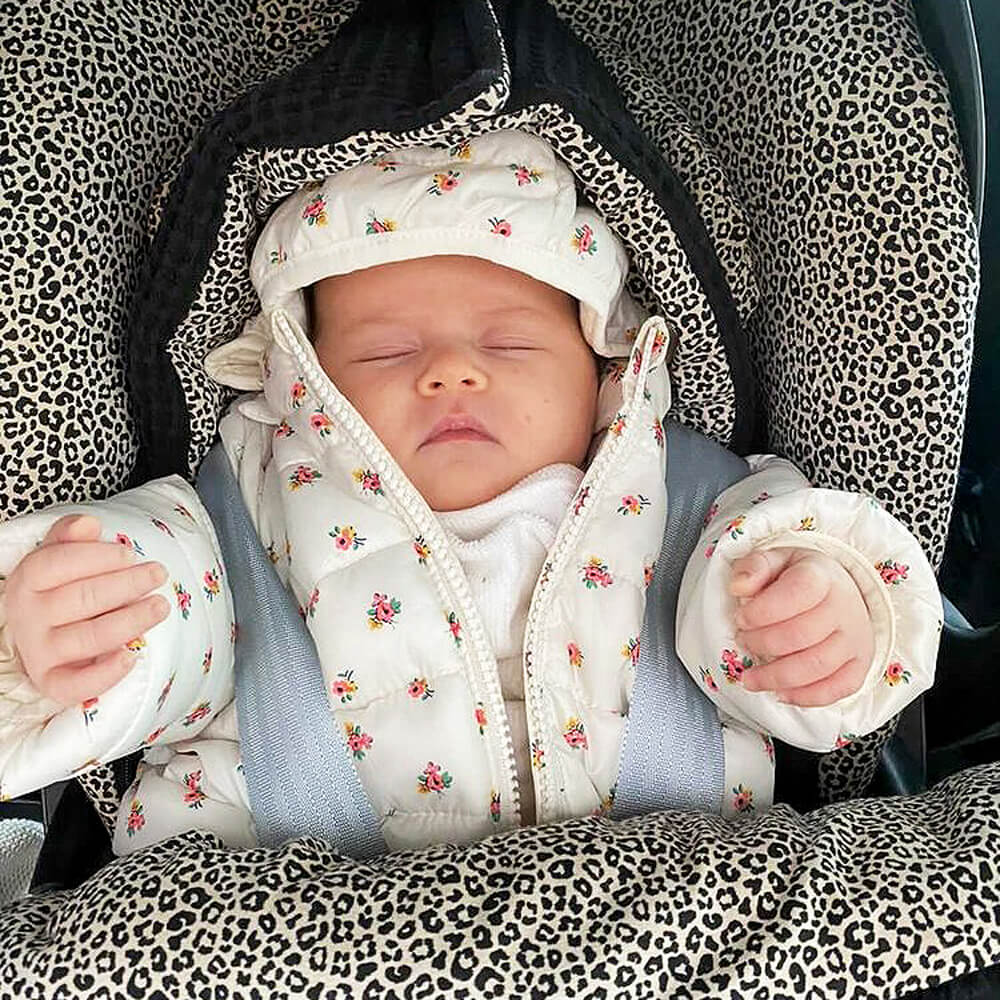 Voetenzak baby | Zwart wafel