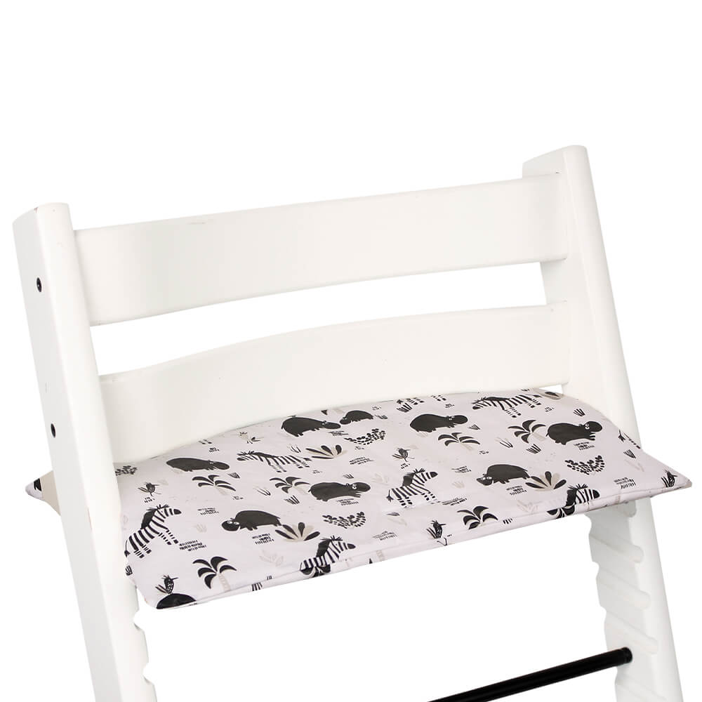Tripp Trapp Zitkussen | Wit Zebra | Geplastificeerd