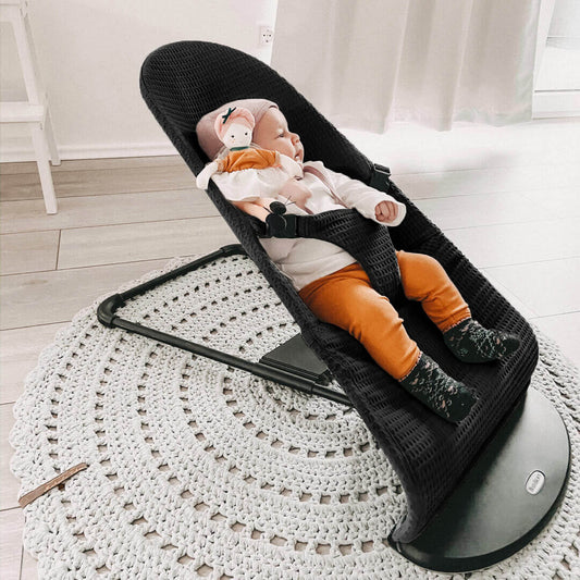 BabyBjörn vervangende hoes | zwart wafelstof | Pre-order half jan