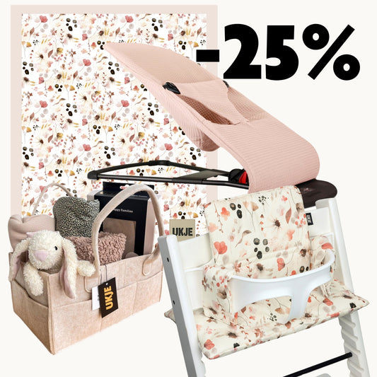 Pakketdeal | Roze bloemen + commodemand