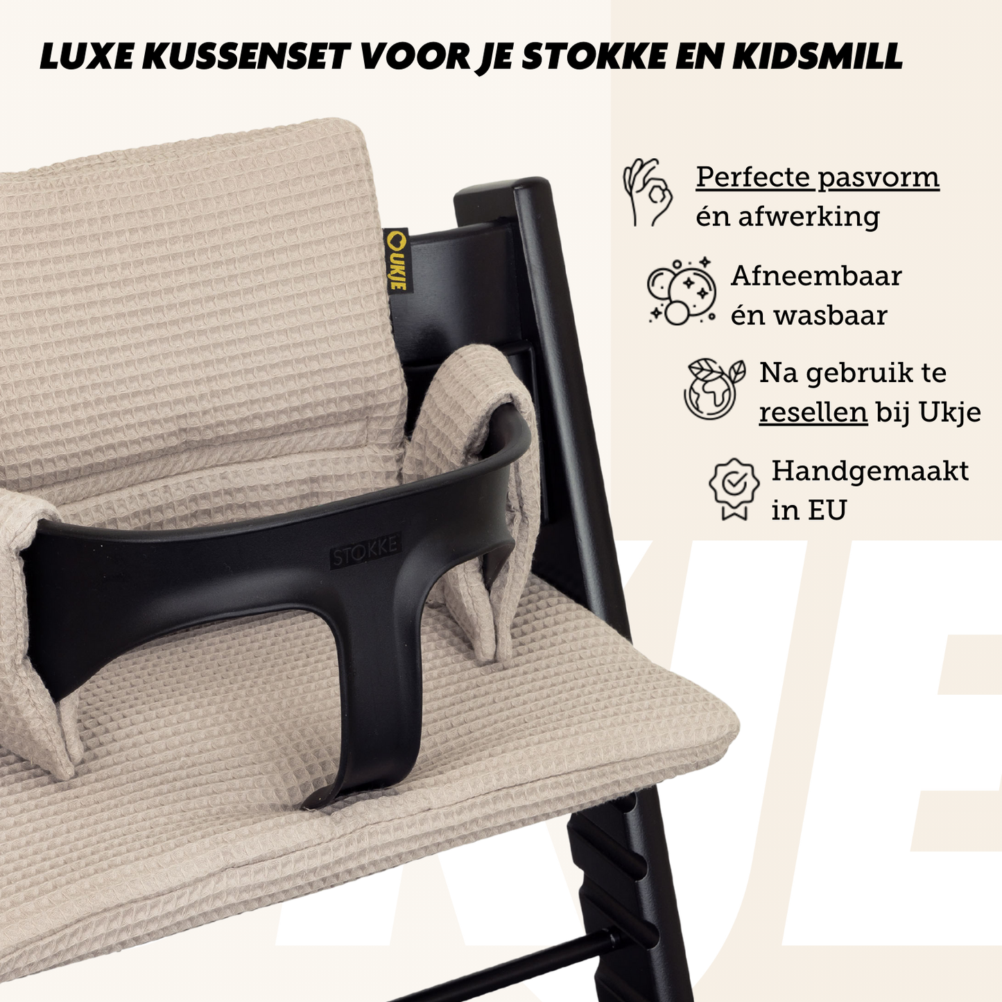 Pakketdeal | Taupe wafel + speelkleed