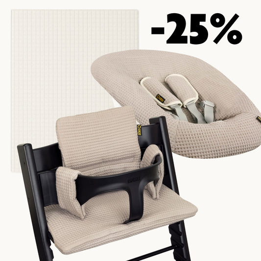 Pakketdeal | Taupe wafel + speelkleed effen | Pre-order 28 aug