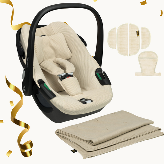 Maxi-cosi hoes Pebble 360 met gordelbeschermers en dekentje | Beige