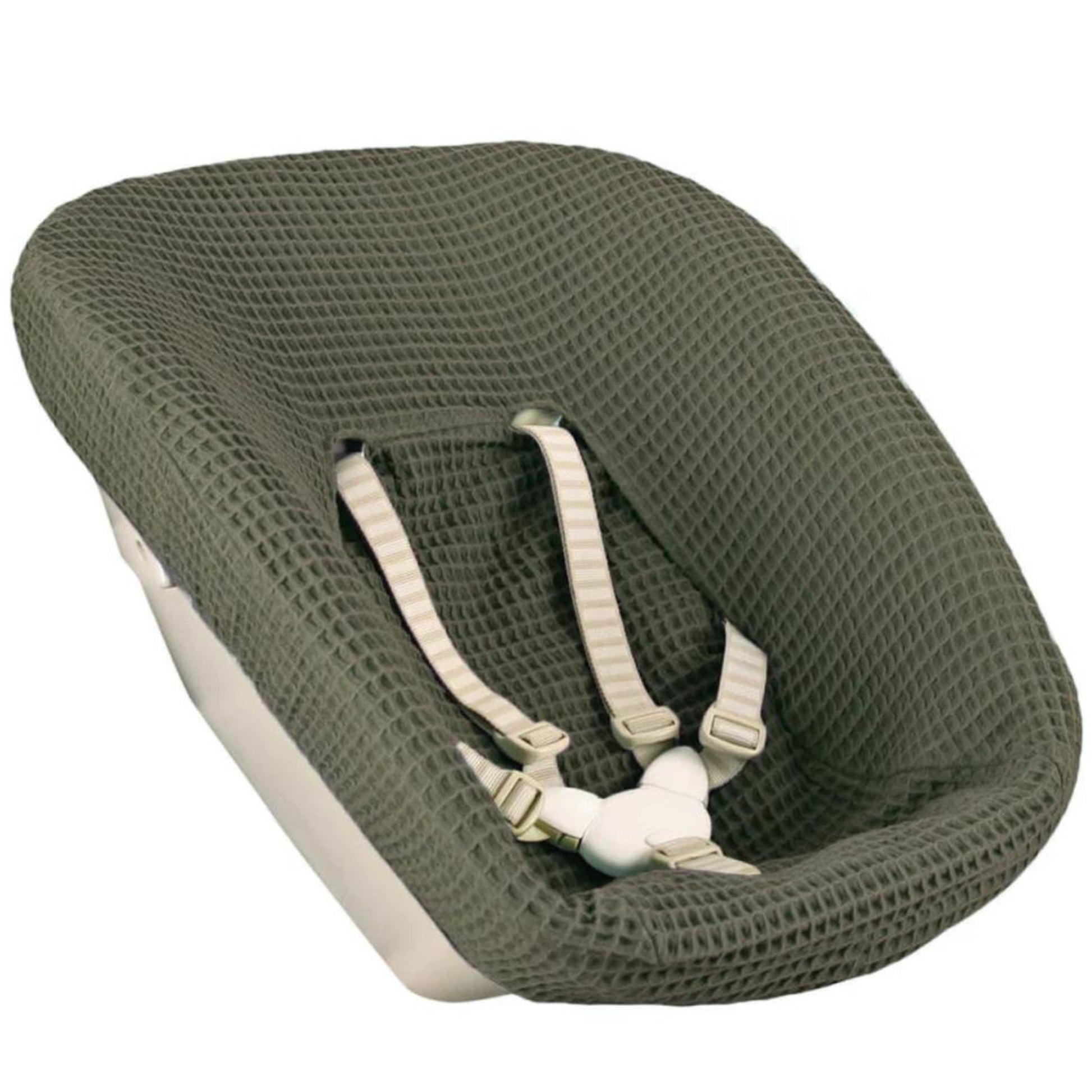 Newbornhoes oude model Stokke TrippTrapp groen wafel