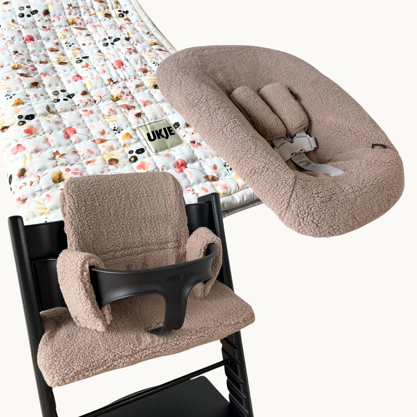 Pakketdeal | Teddy taupe bloemen | Pre-order half feb