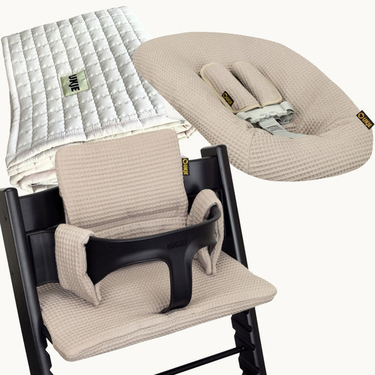 Pakketdeal | Taupe wafel + speelkleed effen