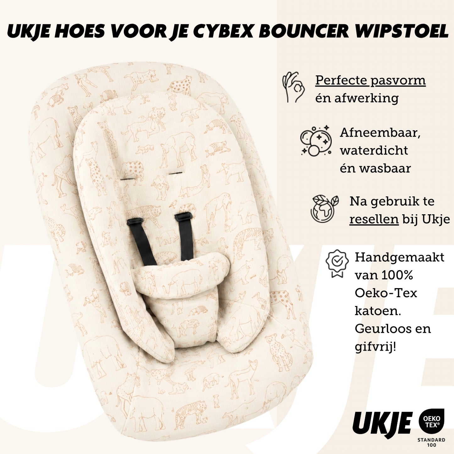 Cybex bouncer hoes | Safari | Pre-order 22 juli