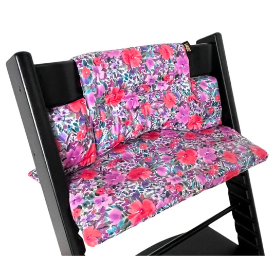 Tripp Trapp Kussen | Mauve bloemen | Geplastificeerd
