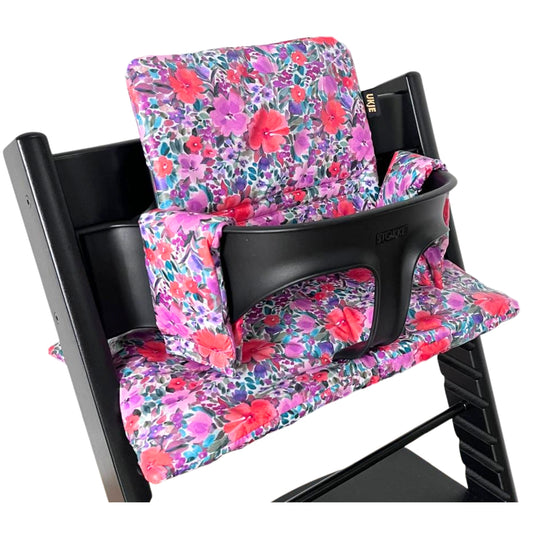 Tripp Trapp Kussen | Mauve bloemen | Geplastificeerd