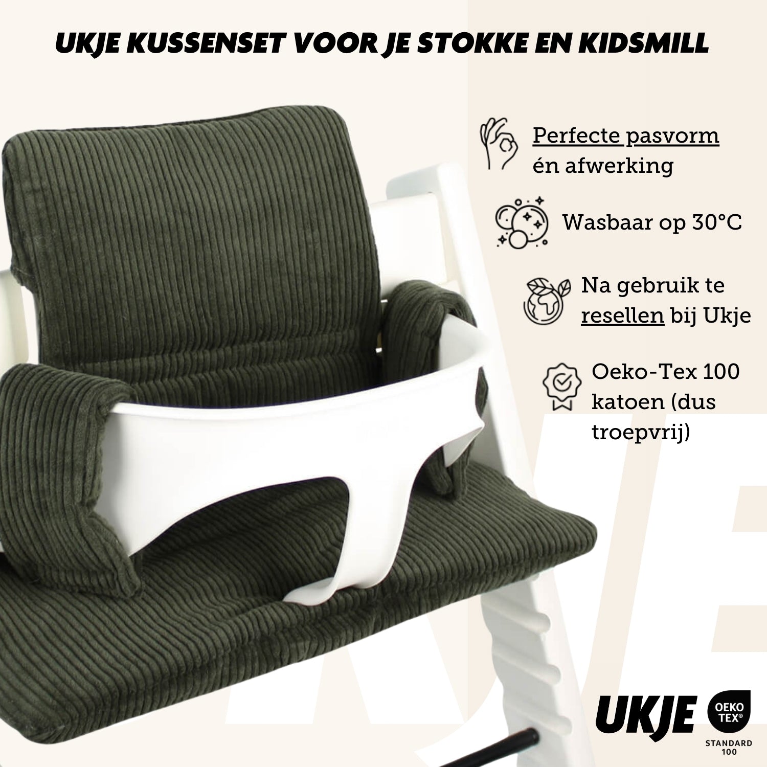 Kussenovertrek vervangingsset kussenset zitverkleiner compatibel met Stokke Tripp Trapp voor hoge stoel-kinderstoel Mod. 2 (origineel donkergrijs Kussenovertrek vervangingsset kussenset zitverkleiner compatibel met Stokke Tripp Trapp voor hoge stoel-kinderstoel Mod. 2 (origineel donkergrijs